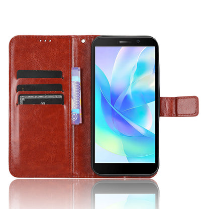 For Doogee X97 / X97 Pro PU Leather Wallet Case Crazy Horse Texture Flip Stand Anti-drop Cover