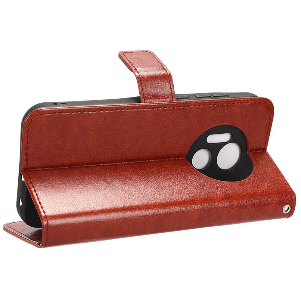 For Doogee X97 / X97 Pro PU Leather Wallet Case Crazy Horse Texture Flip Stand Anti-drop Cover