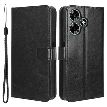 For Infinix Hot 30 Play Crazy Horse Texture Protective Stand Shell PU Leather Wallet Phone Case