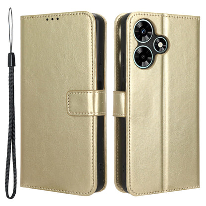 For Infinix Hot 30 Play Crazy Horse Texture Protective Stand Shell PU Leather Wallet Phone Case