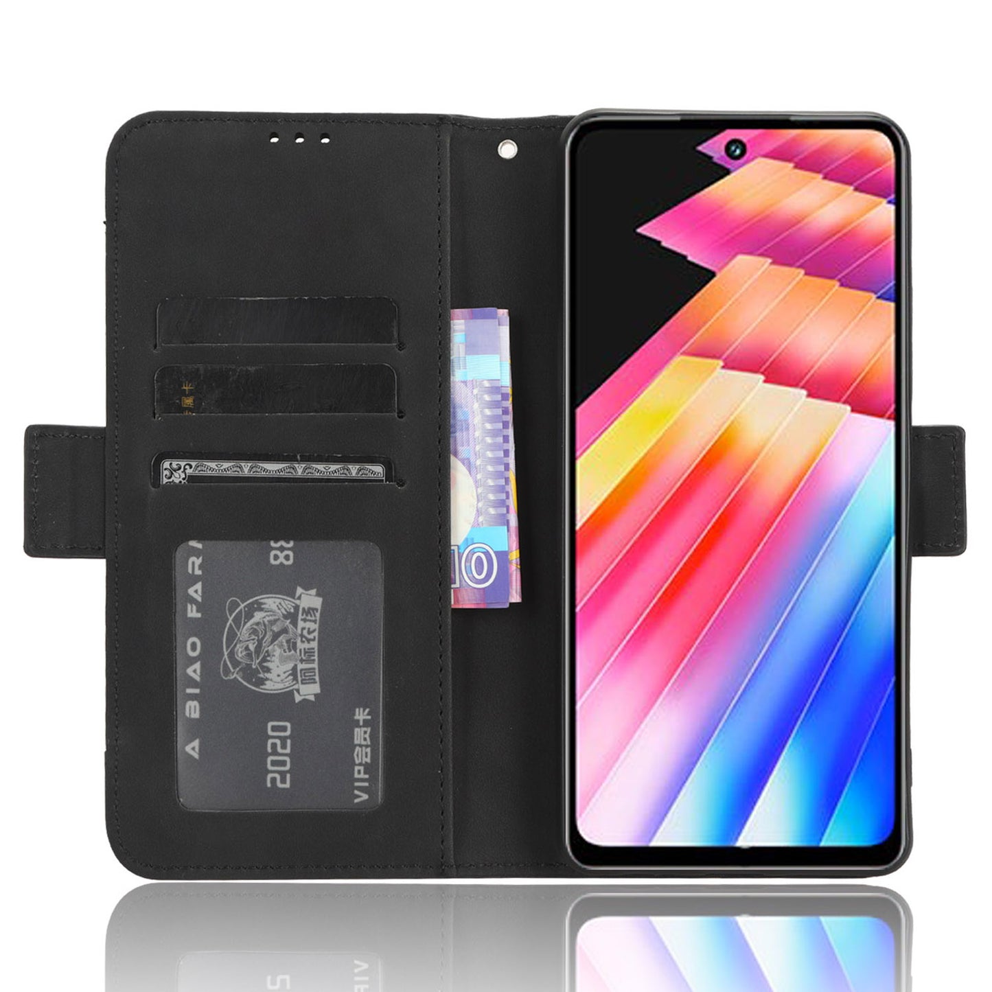 For Infinix Hot 30 Play Flip Stand Leather Phone Case Multiple Card Slots Wallet Cover