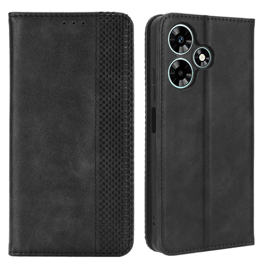 For Infinix Hot 30 Play Retro PU Leather Phone Case Folio Stand Wallet Protective Shell