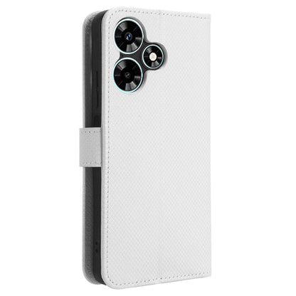 For Infinix Hot 30 Play Leather Phone Cover Diamond Texture Flip Stand Wallet Case