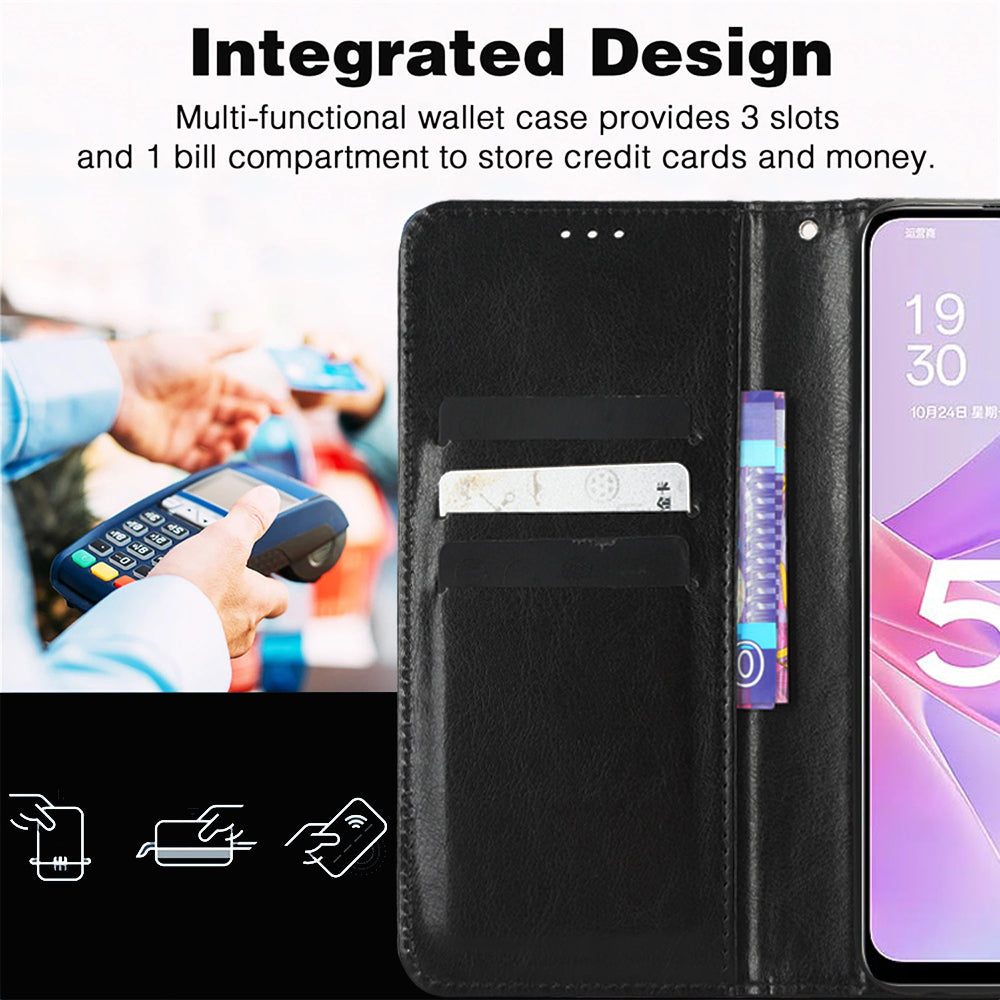 For Tecno Spark 10 5G PU Leather Crazy Horse Texture Phone Cover Flip Stand Wallet Case