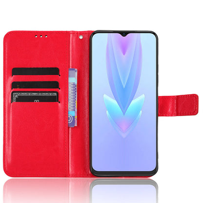 For Tecno Spark 10 5G PU Leather Crazy Horse Texture Phone Cover Flip Stand Wallet Case