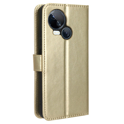 For Tecno Spark 10 5G PU Leather Crazy Horse Texture Phone Cover Flip Stand Wallet Case