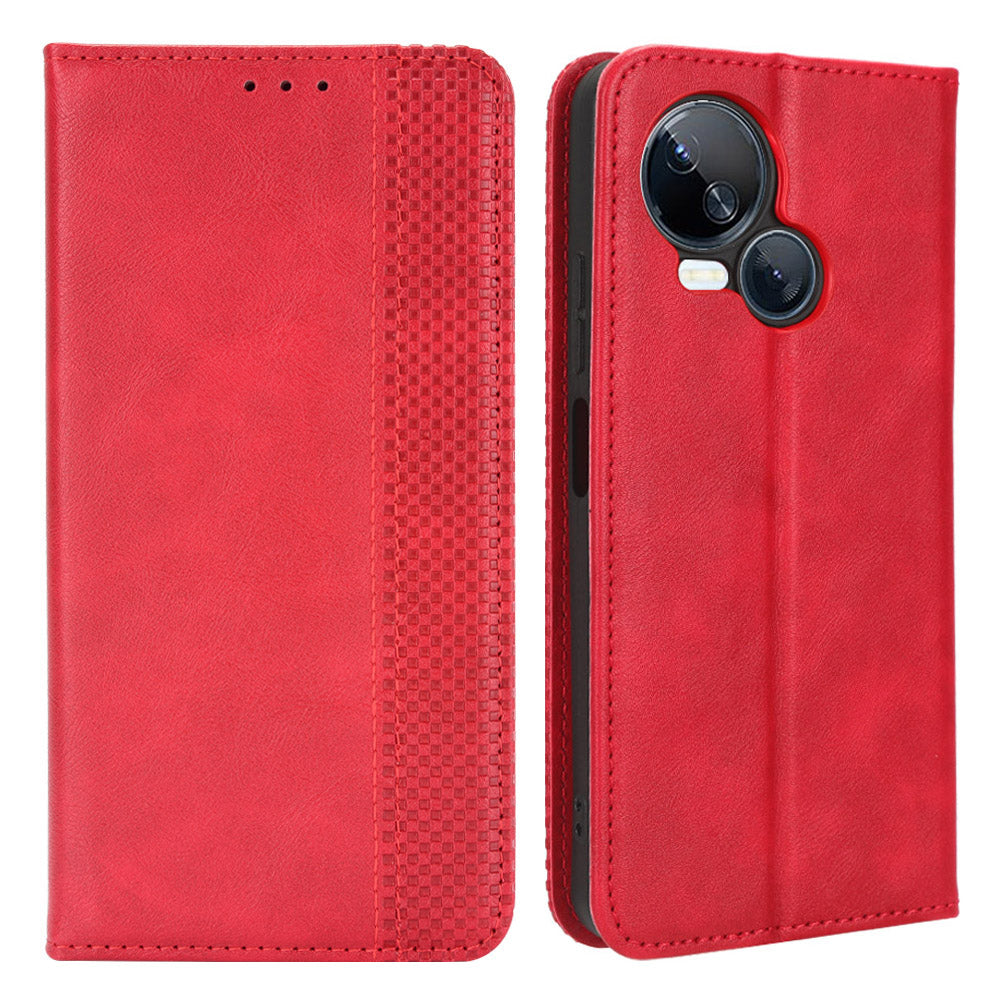 For Tecno Spark 10 5G PU Leather Phone Stand Case Wallet Retro Phone Cover