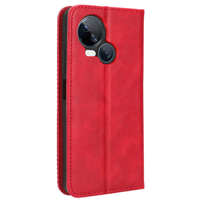 For Tecno Spark 10 5G PU Leather Phone Stand Case Wallet Retro Phone Cover