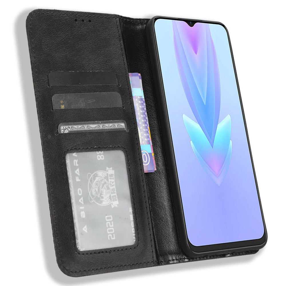 For Tecno Spark 10 5G PU Leather Phone Stand Case Wallet Retro Phone Cover