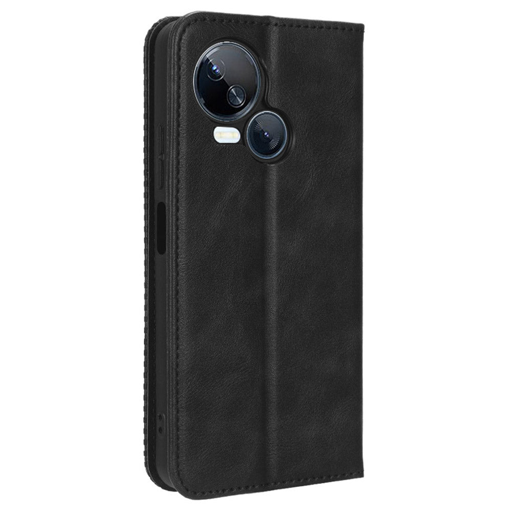 For Tecno Spark 10 5G PU Leather Phone Stand Case Wallet Retro Phone Cover