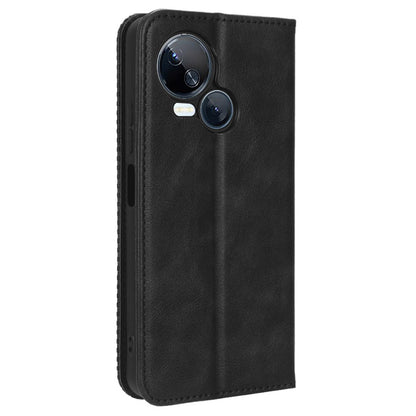 For Tecno Spark 10 5G PU Leather Phone Stand Case Wallet Retro Phone Cover