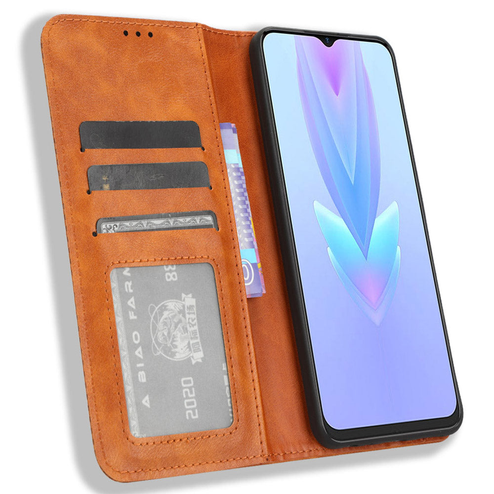 For Tecno Spark 10 5G PU Leather Phone Stand Case Wallet Retro Phone Cover