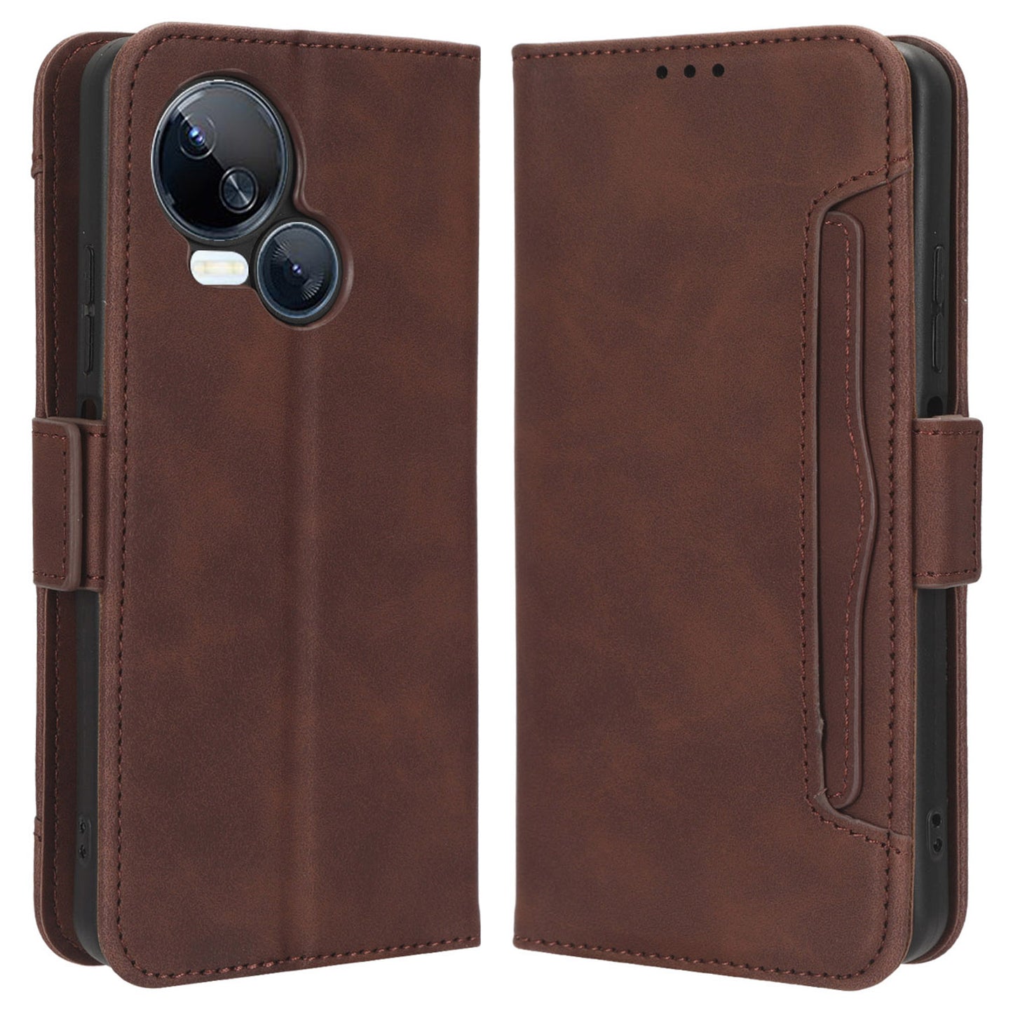 For Tecno Spark 10 5G Wallet Case with Multiple Card Slots PU Leather Stand Phone Cover