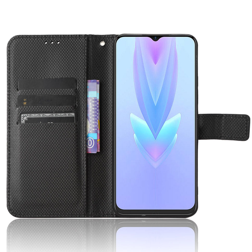 For Tecno Spark 10 5G Folio Stand PU Leather Phone Case Diamond Texture Wallet Flip Cover