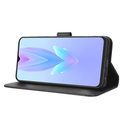 For Tecno Spark 10 5G Folio Stand PU Leather Phone Case Diamond Texture Wallet Flip Cover