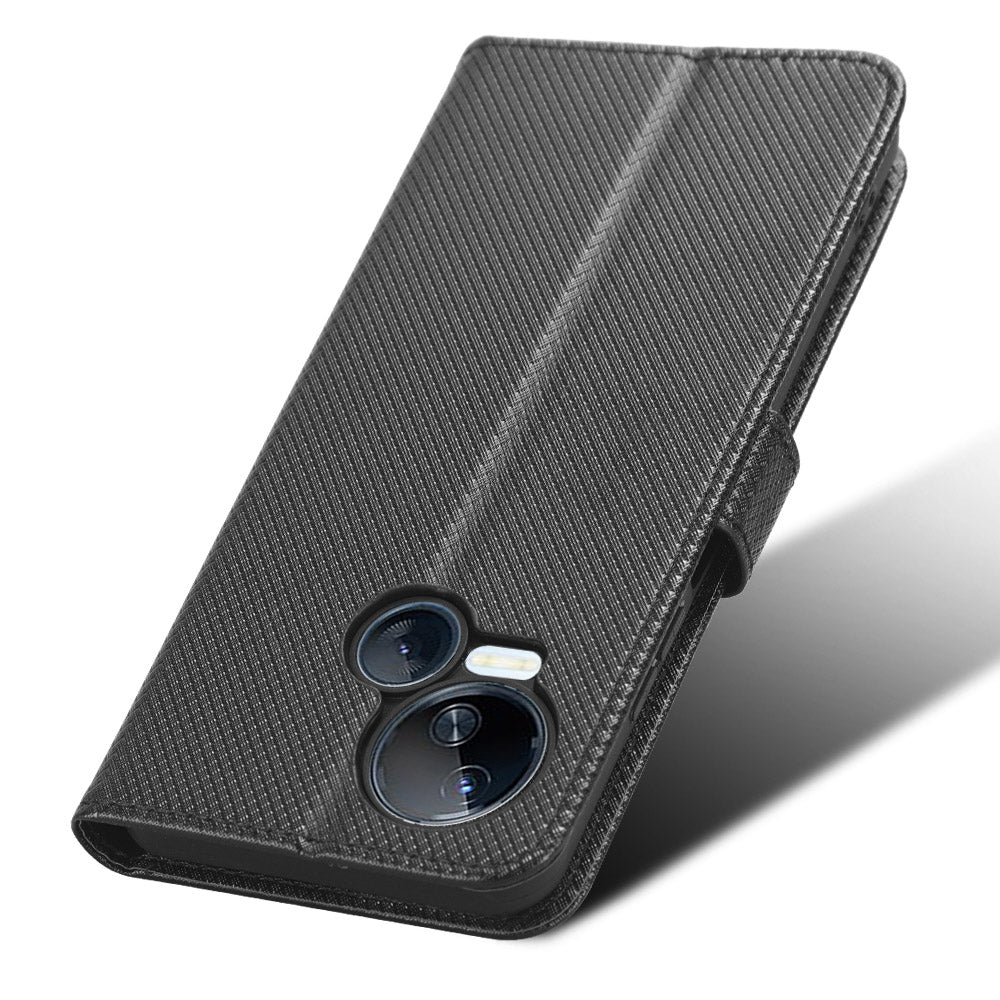 For Tecno Spark 10 5G Folio Stand PU Leather Phone Case Diamond Texture Wallet Flip Cover