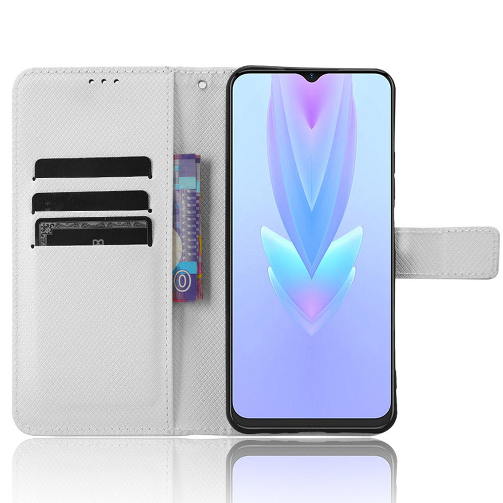 For Tecno Spark 10 5G Folio Stand PU Leather Phone Case Diamond Texture Wallet Flip Cover