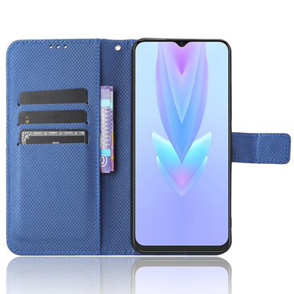 For Tecno Spark 10 5G Folio Stand PU Leather Phone Case Diamond Texture Wallet Flip Cover