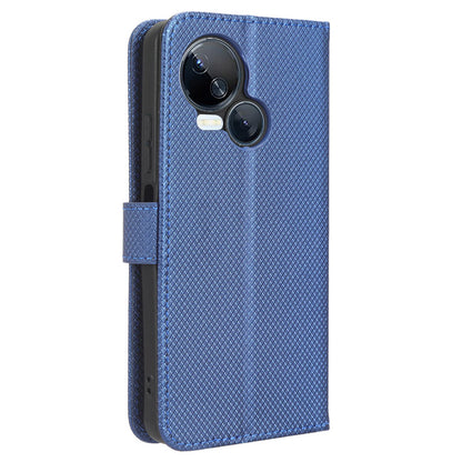 For Tecno Spark 10 5G Folio Stand PU Leather Phone Case Diamond Texture Wallet Flip Cover