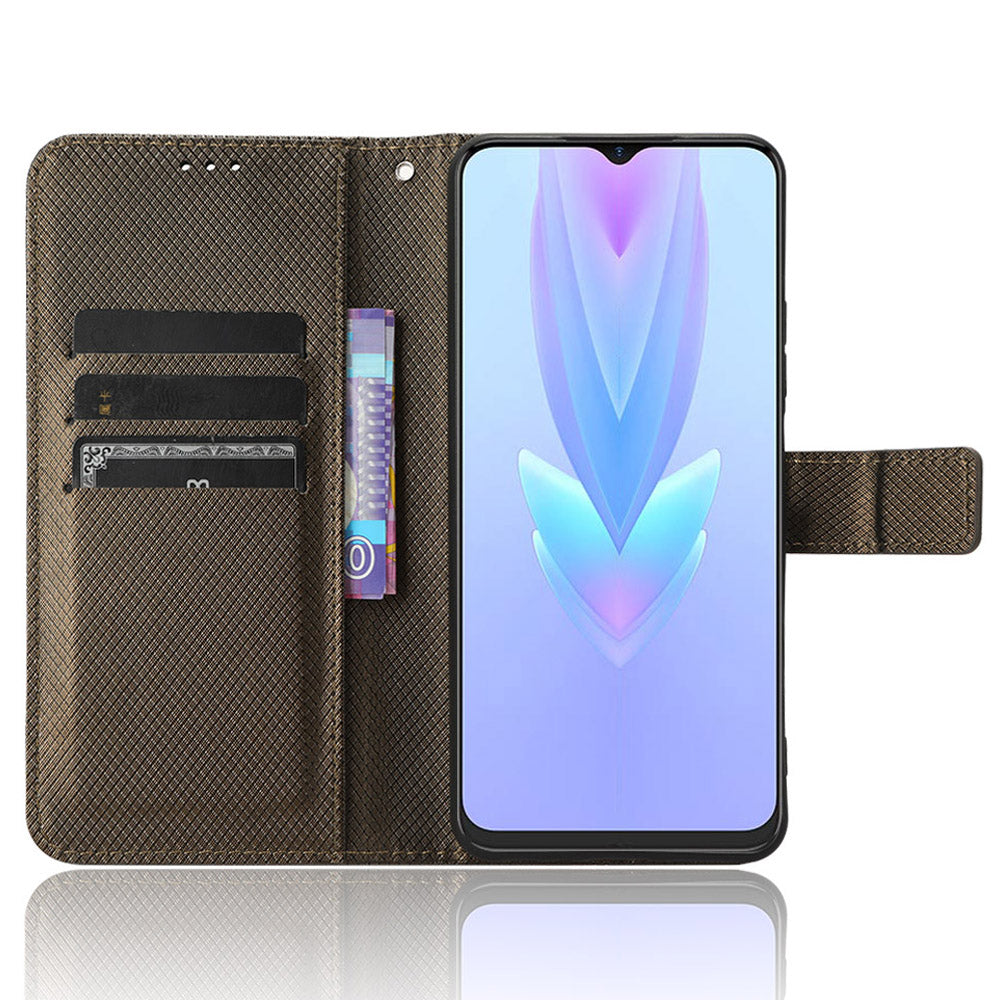 For Tecno Spark 10 5G Folio Stand PU Leather Phone Case Diamond Texture Wallet Flip Cover