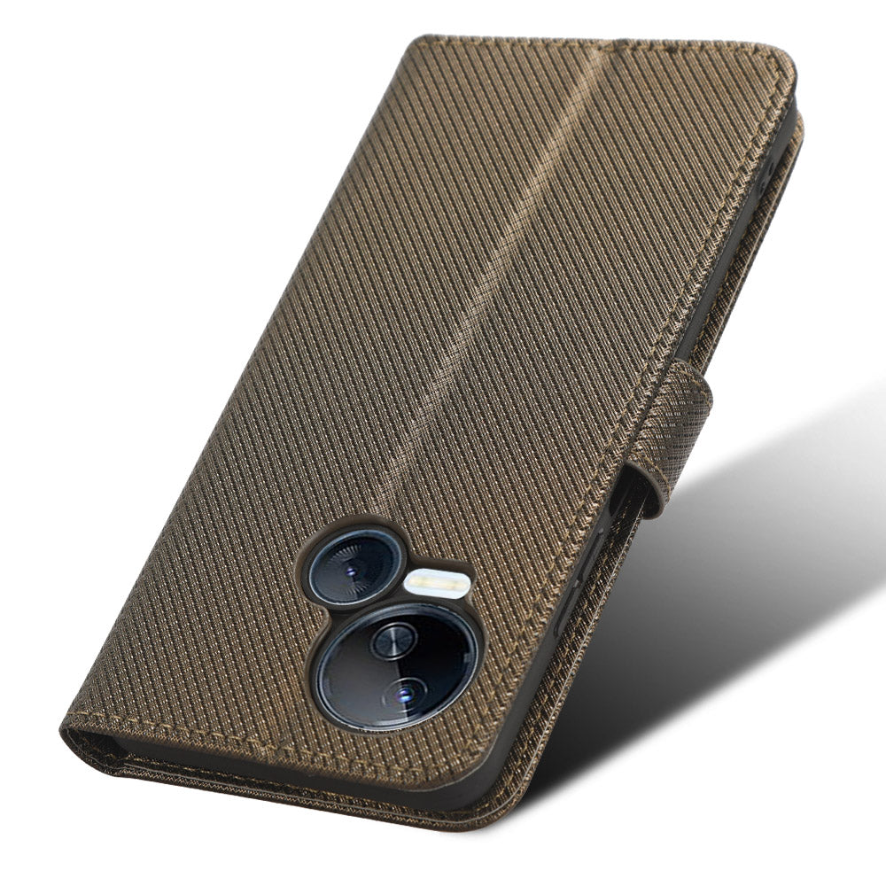 For Tecno Spark 10 5G Folio Stand PU Leather Phone Case Diamond Texture Wallet Flip Cover