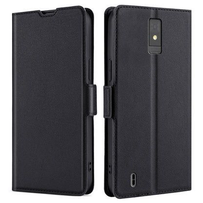 For ZTE Blade A32 Shockproof Phone Case Anti-Drop PU Leather Flip Cover with Card Slot Stand
