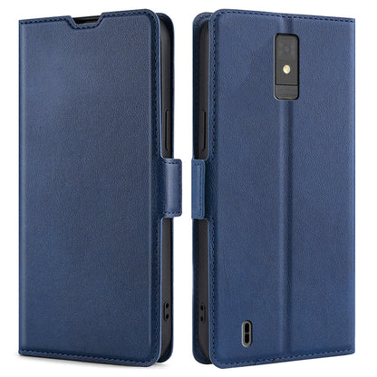 For ZTE Blade A32 Shockproof Phone Case Anti-Drop PU Leather Flip Cover with Card Slot Stand