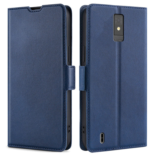 For ZTE Blade A32 Shockproof Phone Case Anti-Drop PU Leather Flip Cover with Card Slot Stand