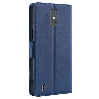 For ZTE Blade A32 Shockproof Phone Case Anti-Drop PU Leather Flip Cover with Card Slot Stand