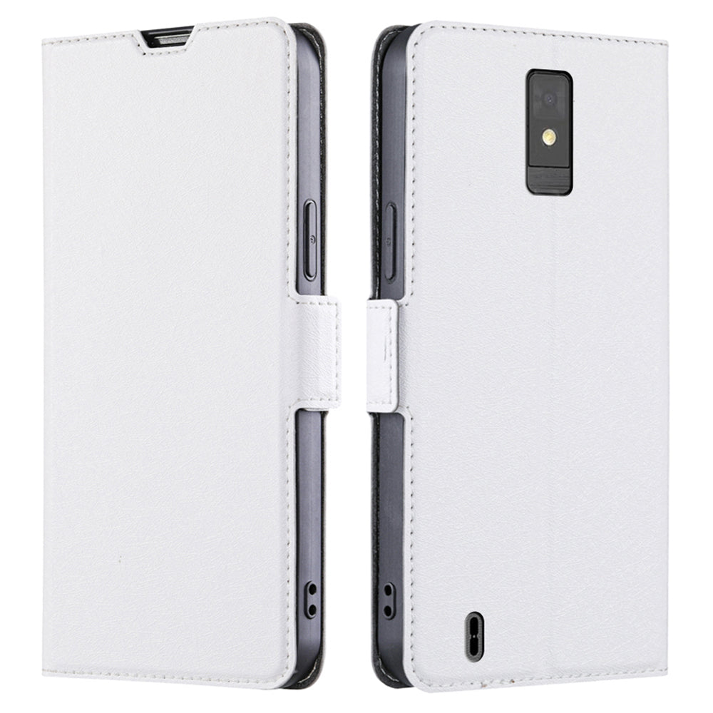 For ZTE Blade A32 Shockproof Phone Case Anti-Drop PU Leather Flip Cover with Card Slot Stand