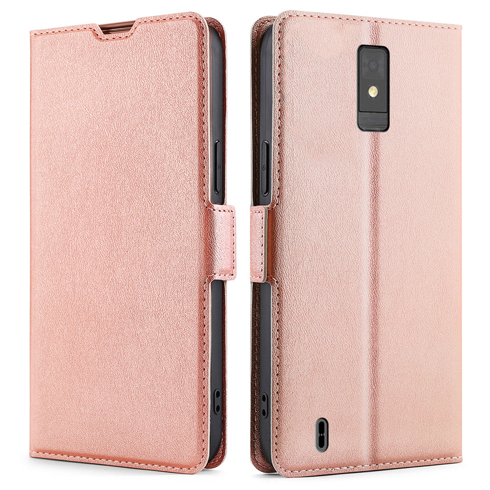 For ZTE Blade A32 Shockproof Phone Case Anti-Drop PU Leather Flip Cover with Card Slot Stand
