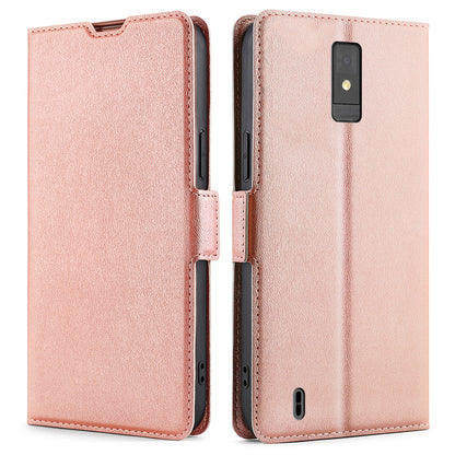 For ZTE Blade A32 Shockproof Phone Case Anti-Drop PU Leather Flip Cover with Card Slot Stand