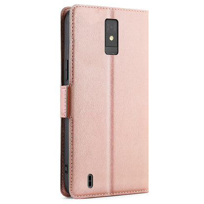 For ZTE Blade A32 Shockproof Phone Case Anti-Drop PU Leather Flip Cover with Card Slot Stand