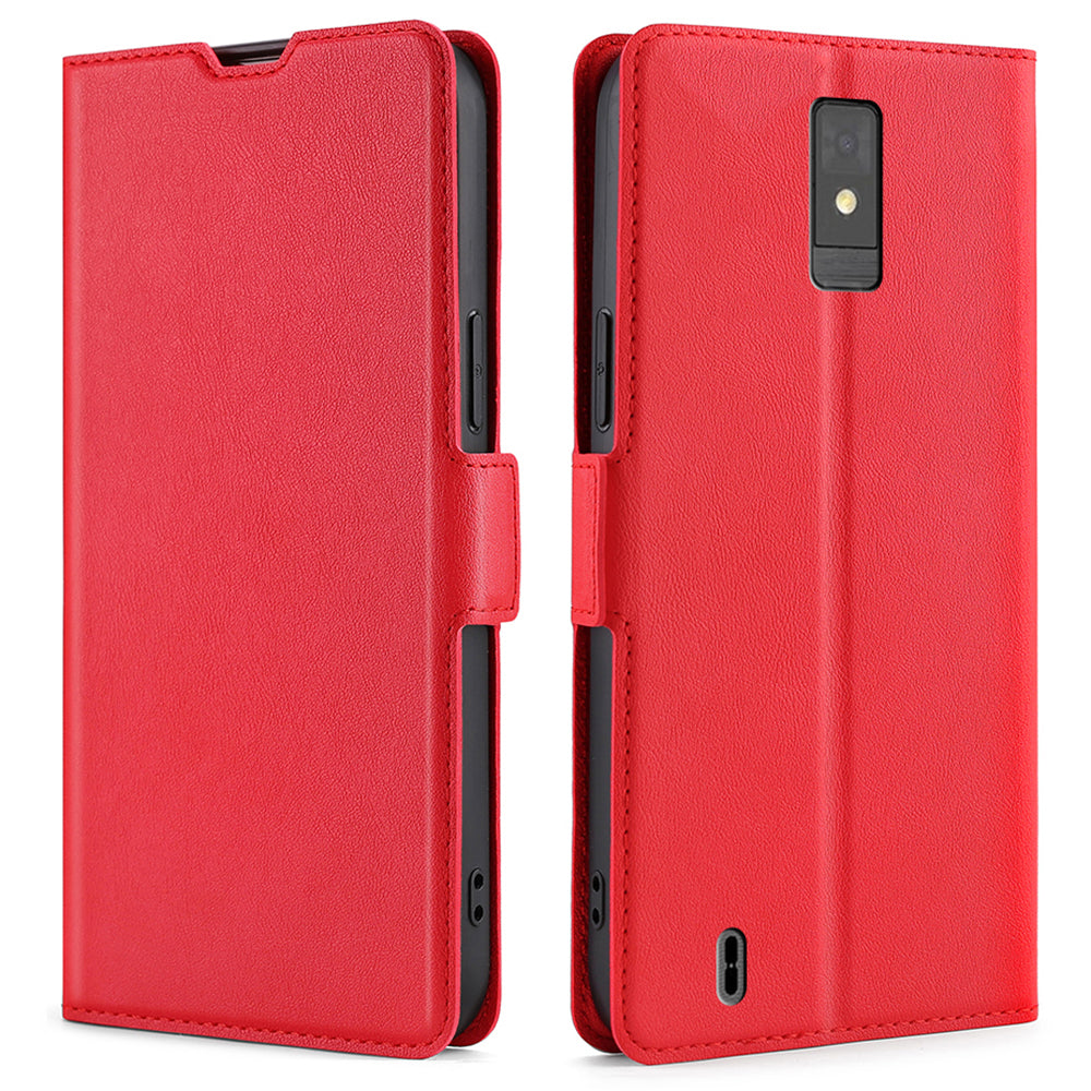 For ZTE Blade A32 Shockproof Phone Case Anti-Drop PU Leather Flip Cover with Card Slot Stand