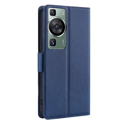 Shockproof Phone Case for Huawei P60 / P60 Pro PU Leather Anti-Drop Flip Cover with Card Slot Stand