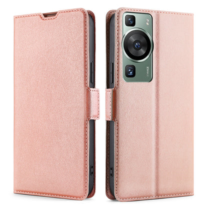 Shockproof Phone Case for Huawei P60 / P60 Pro PU Leather Anti-Drop Flip Cover with Card Slot Stand
