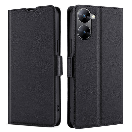 Phone Case for Realme V30 5G / V30t Shockproof PU Leather Flip Stand Card Slot Protective Cover