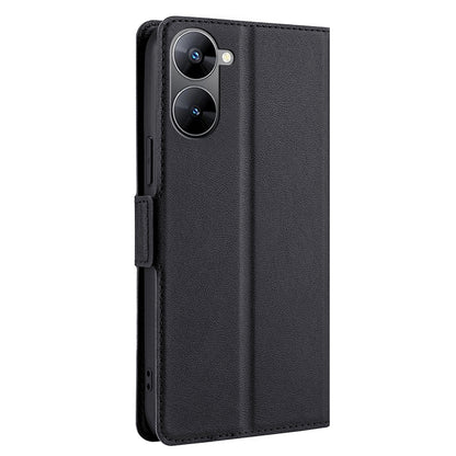 Phone Case for Realme V30 5G / V30t Shockproof PU Leather Flip Stand Card Slot Protective Cover