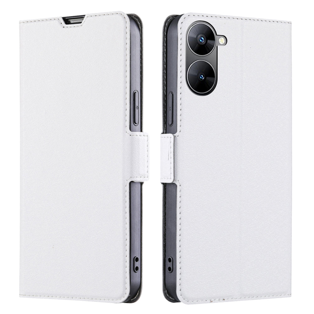 Phone Case for Realme V30 5G / V30t Shockproof PU Leather Flip Stand Card Slot Protective Cover