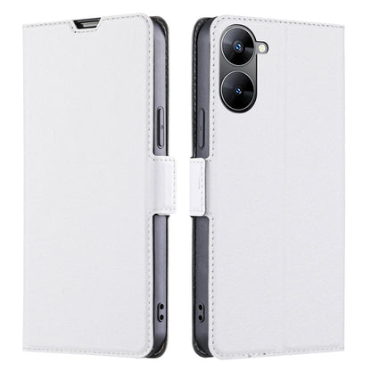 Phone Case for Realme V30 5G / V30t Shockproof PU Leather Flip Stand Card Slot Protective Cover