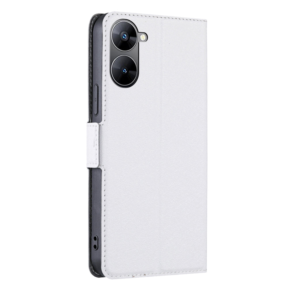 Phone Case for Realme V30 5G / V30t Shockproof PU Leather Flip Stand Card Slot Protective Cover