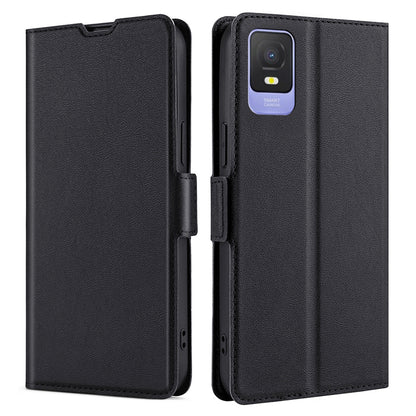 Card Slot Phone Case for TCL 403 PU Leather Flip Stand Shockproof Protective Cover