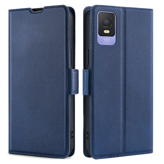 Card Slot Phone Case for TCL 403 PU Leather Flip Stand Shockproof Protective Cover