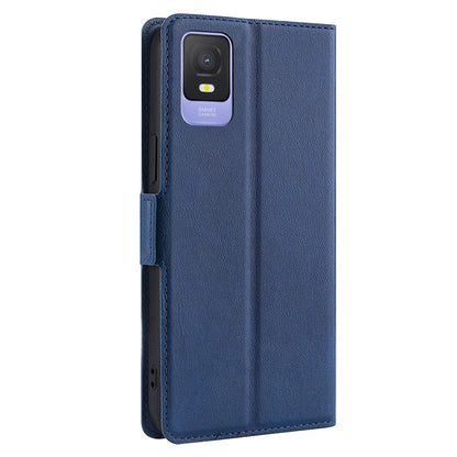 Card Slot Phone Case for TCL 403 PU Leather Flip Stand Shockproof Protective Cover