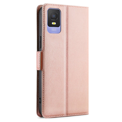 Card Slot Phone Case for TCL 403 PU Leather Flip Stand Shockproof Protective Cover
