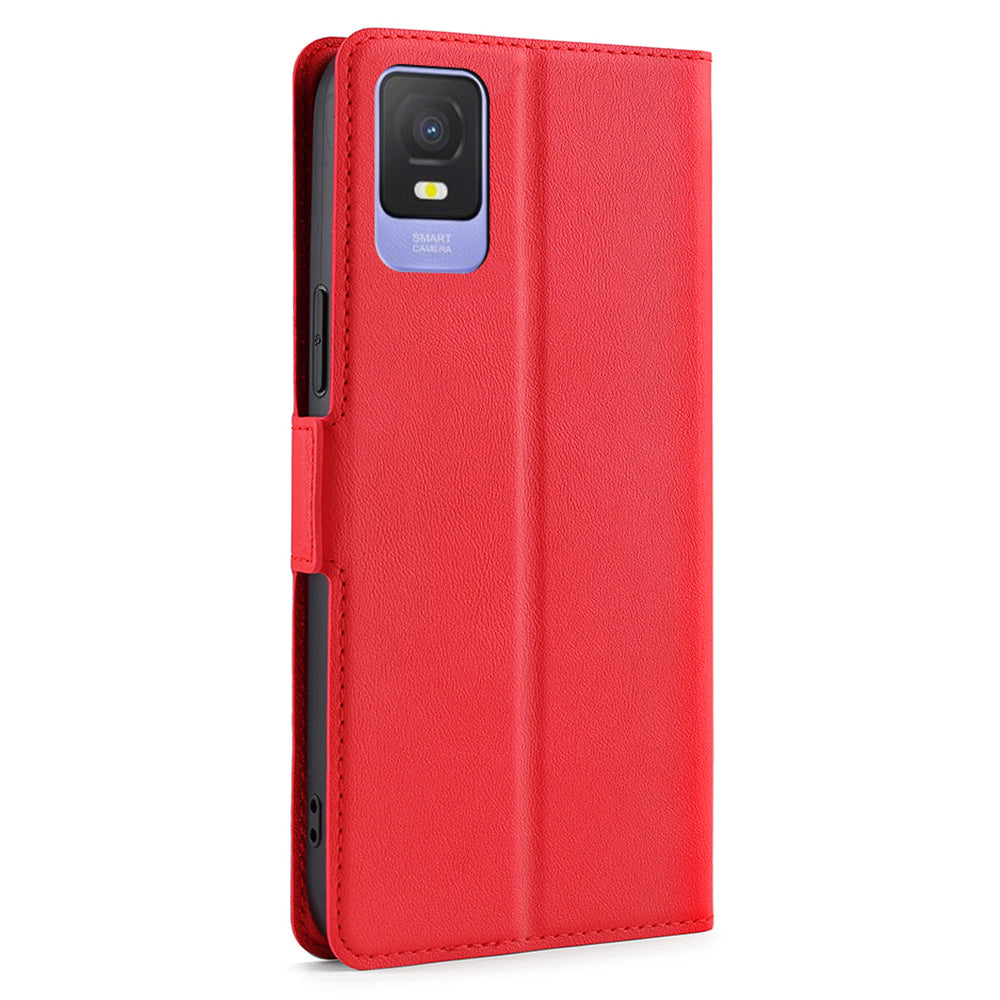 Card Slot Phone Case for TCL 403 PU Leather Flip Stand Shockproof Protective Cover