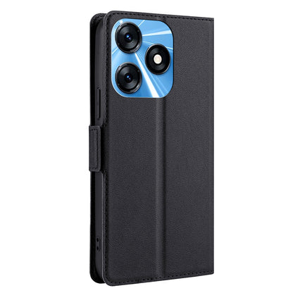 Card Slot PU Leather Phone Case for Tecno Spark 10 4G Flip Stand Shockproof Protective Cover