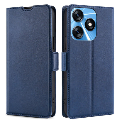 Card Slot PU Leather Phone Case for Tecno Spark 10 4G Flip Stand Shockproof Protective Cover