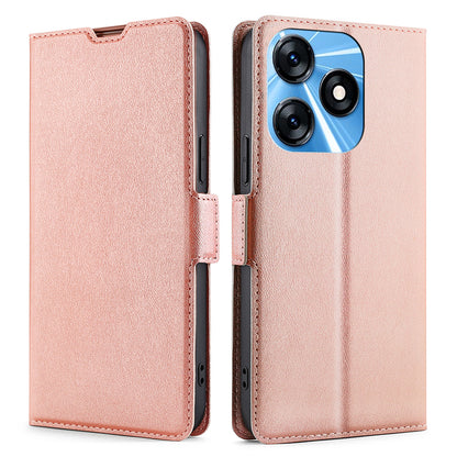 Card Slot PU Leather Phone Case for Tecno Spark 10 4G Flip Stand Shockproof Protective Cover