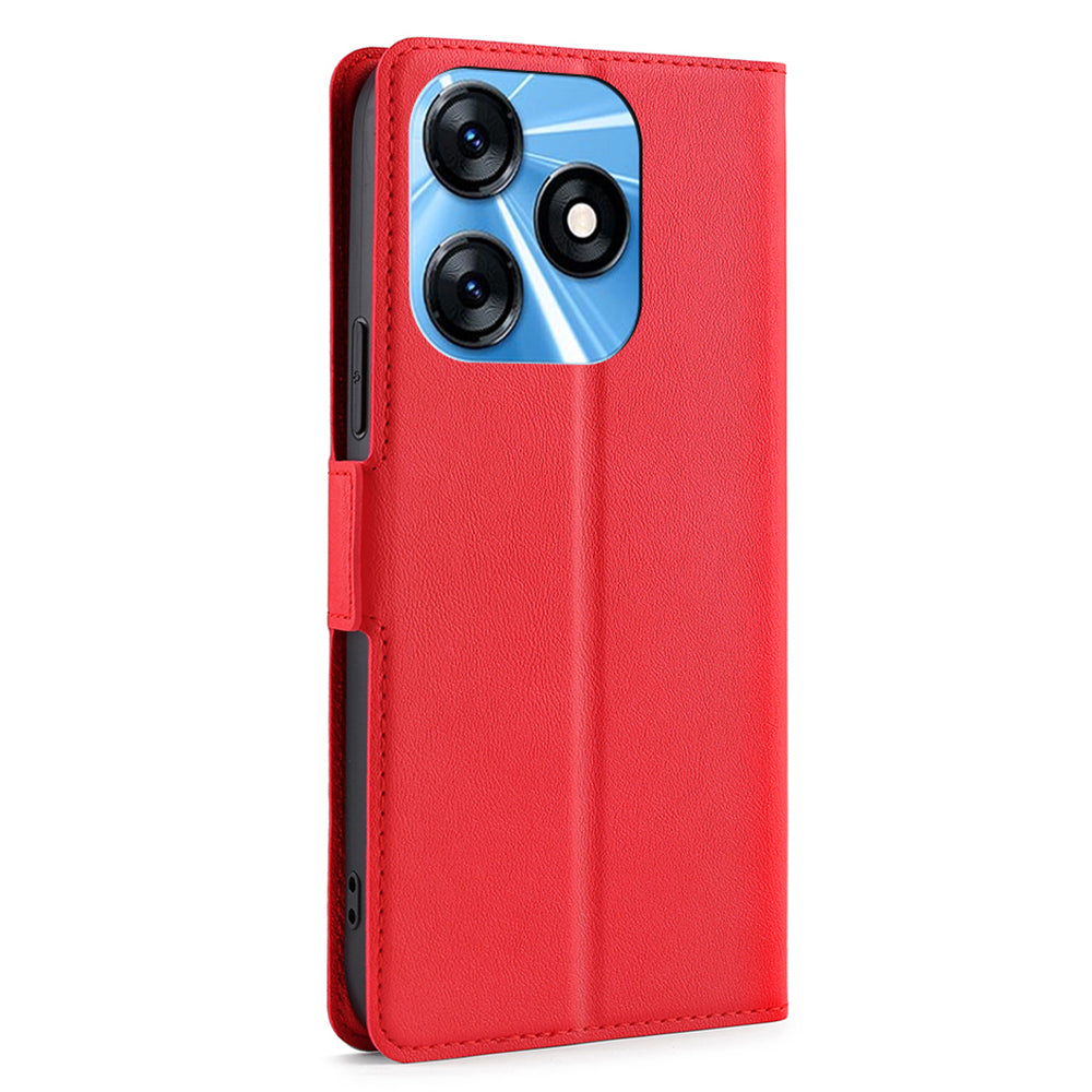 Card Slot PU Leather Phone Case for Tecno Spark 10 4G Flip Stand Shockproof Protective Cover